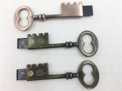 金属古典钥匙U盘 创意复古锁匙U盘礼品 不锈钢复古USB商务促销礼品